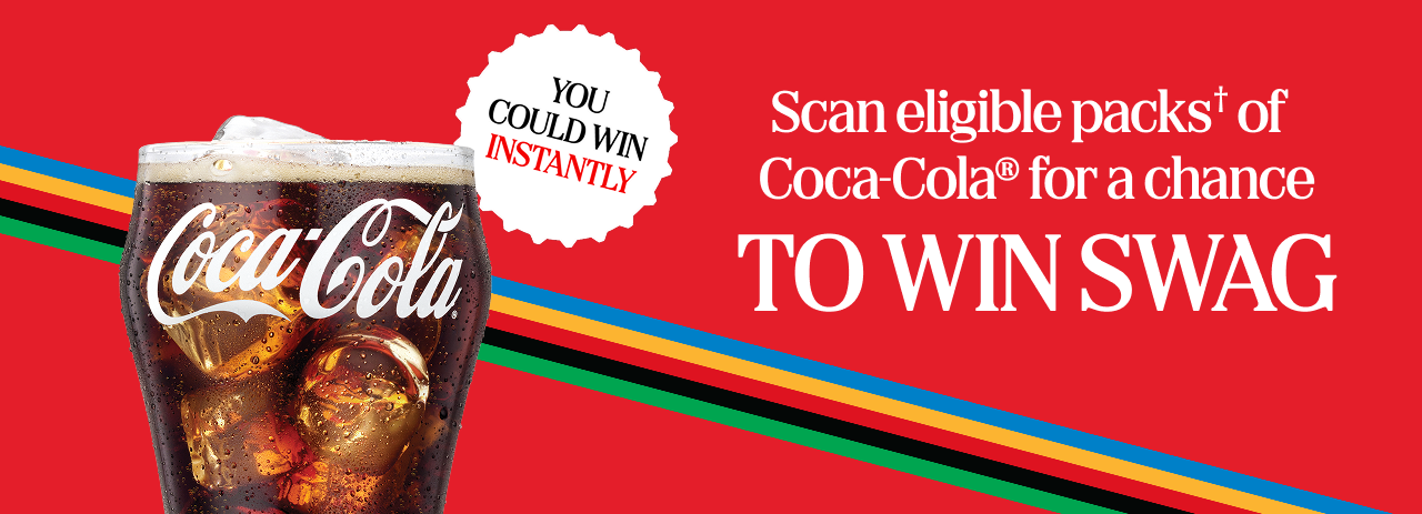 Scan eligible packs of Coca-Cola® for a chance